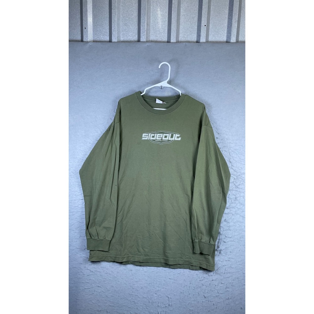 Sideout Long Sleeve Graphic T-Shirt Mens XL Olive Green Good Boarding Alliance